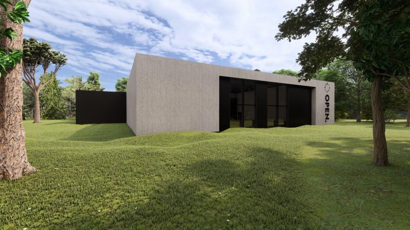 Impressie ruimte voor uitbreiding grote zaal